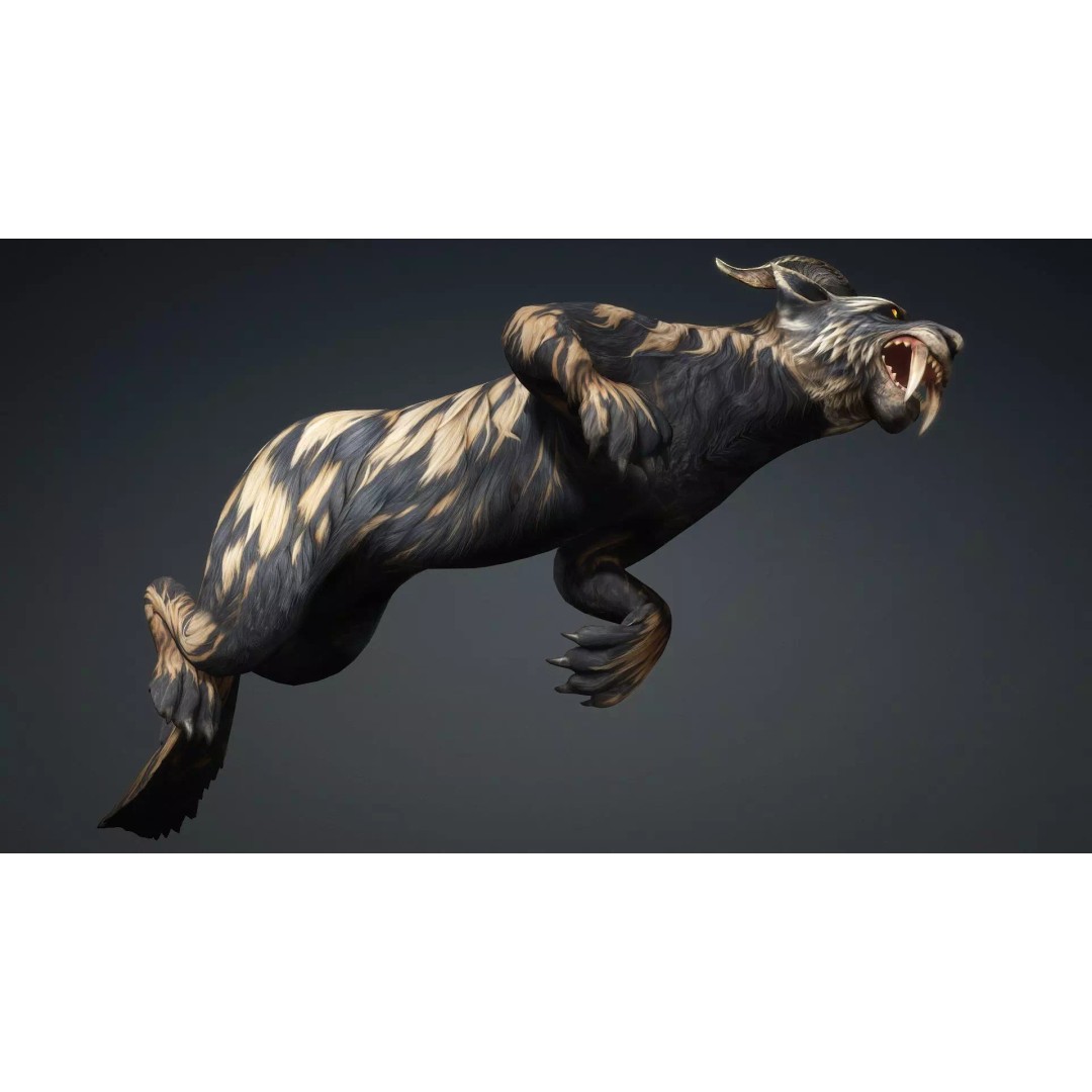 Smilodon 3D Model – Low Poly Animated Creature, FBX, Game Ready - View 13