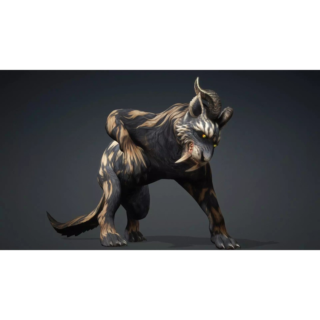Smilodon 3D Model – Low Poly Animated Creature, FBX, Game Ready - View 18