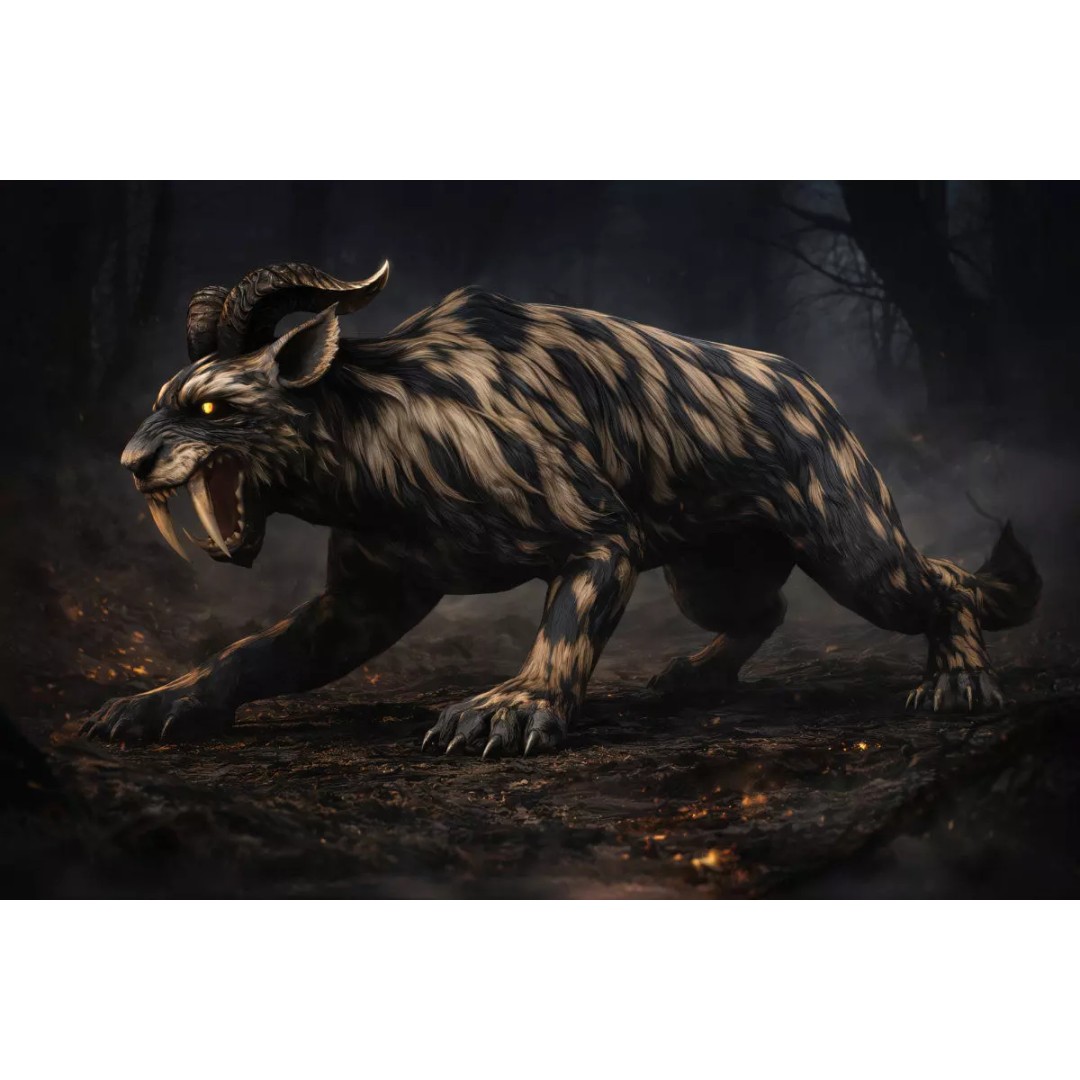 Smilodon 3D Model – Low Poly Animated Creature, FBX, Game Ready - View 2