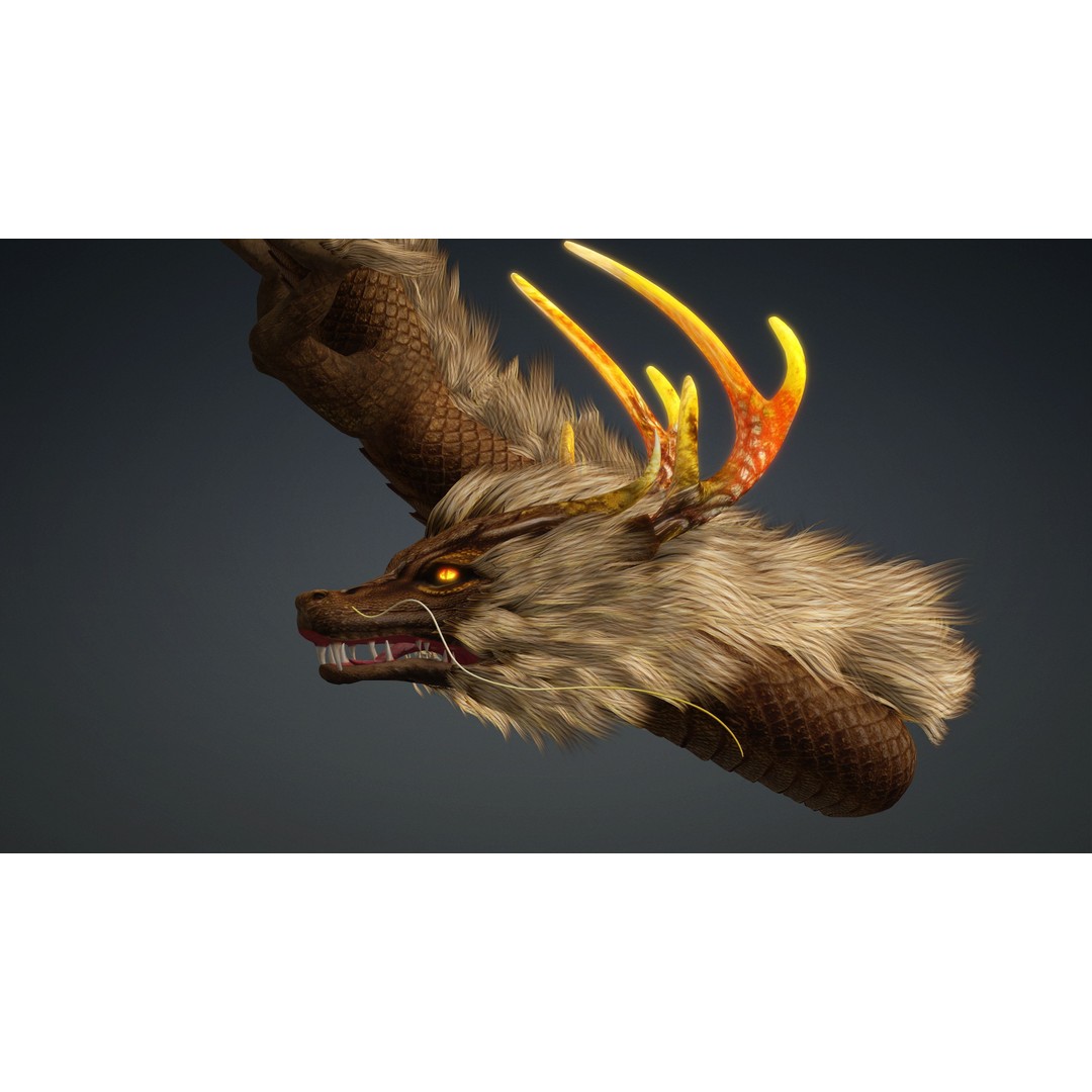 Dragon-B1 3D Model – Rigged Fantasy Creature with PBR Textures, FBX - View 11