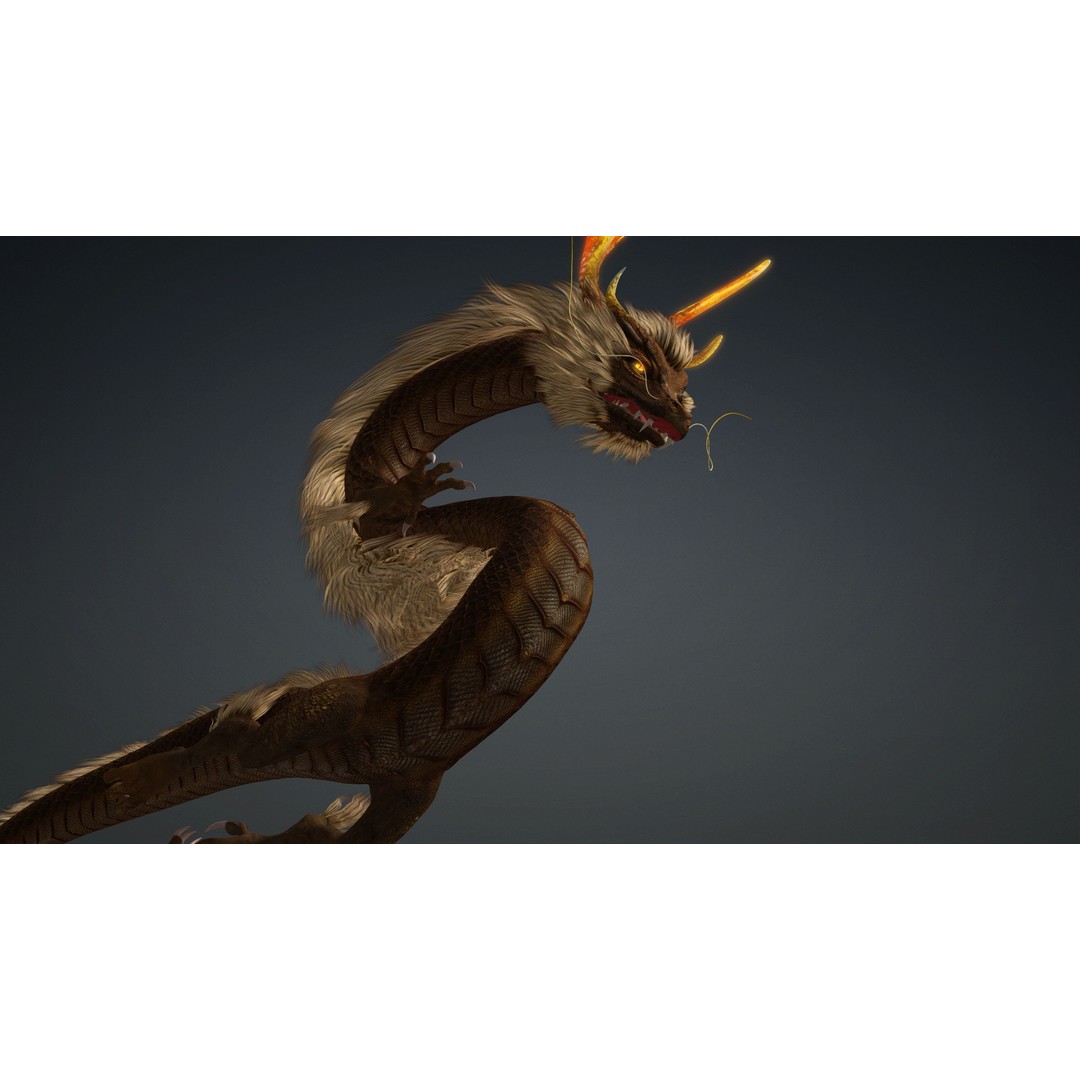 Dragon-B1 3D Model – Rigged Fantasy Creature with PBR Textures, FBX - View 13