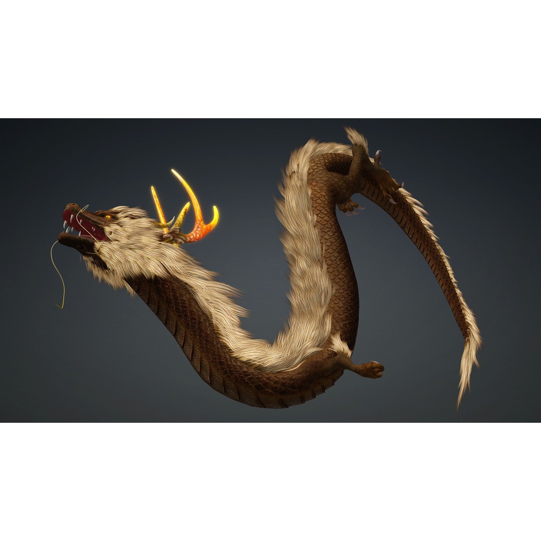 Dragon-B1 3D Model – Rigged Fantasy Creature with PBR Textures, FBX - View 18