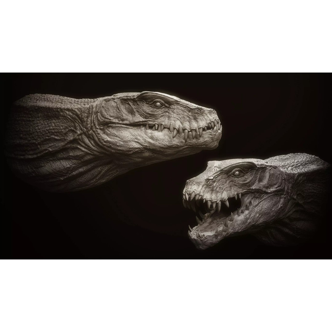 Dragon Heads 3D Model – High Poly Fantasy Creatures, OBJ & Zbrush - View 7