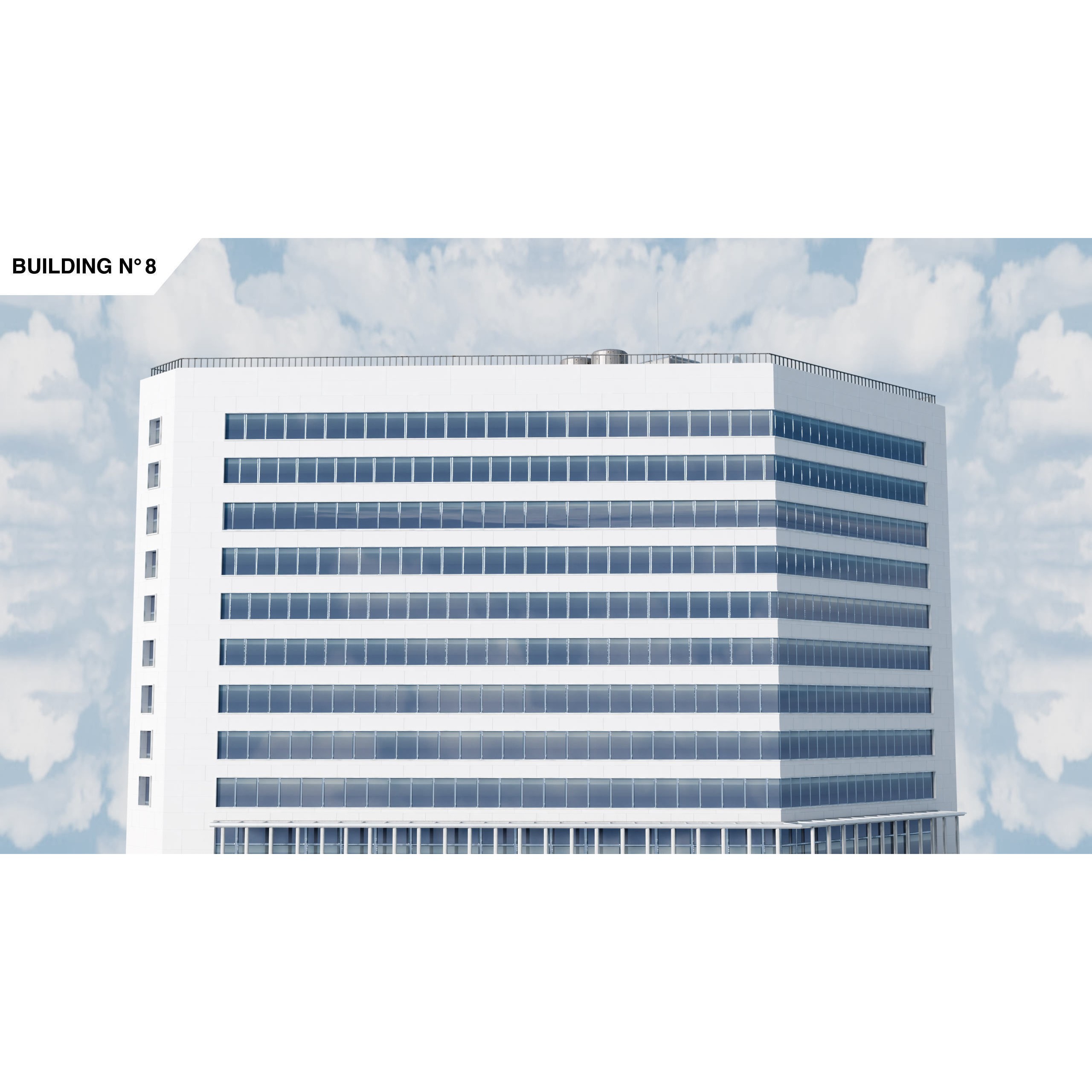 City Buildings Kitbash - Medium Poly Game-Ready 3D Model - View 38