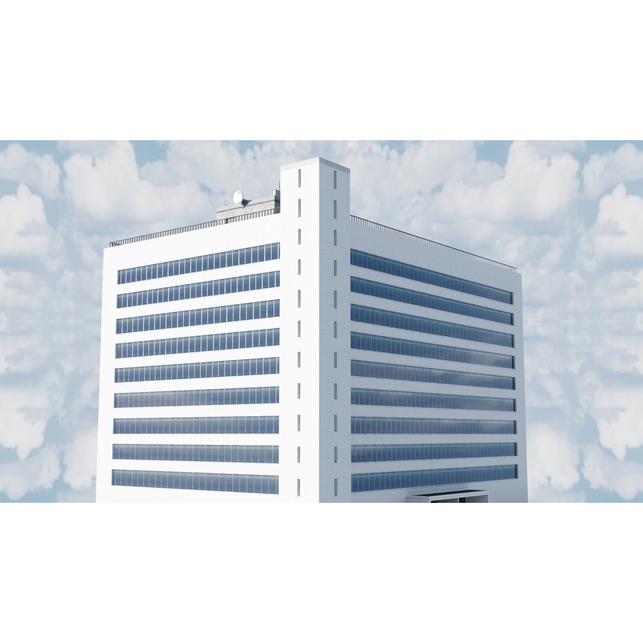 City Buildings Kitbash - Medium Poly Game-Ready 3D Model - View 39