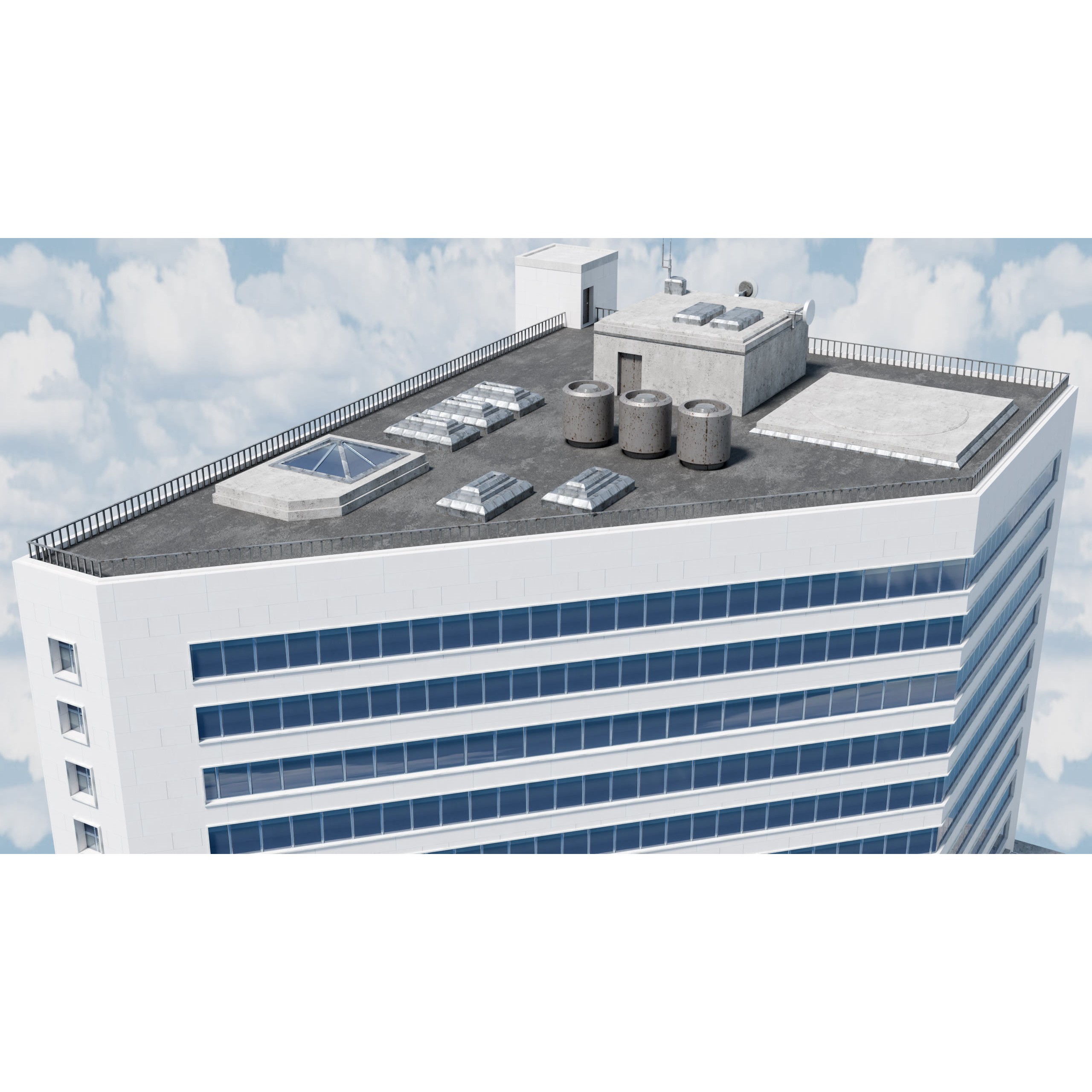 City Buildings Kitbash - Medium Poly Game-Ready 3D Model - View 40