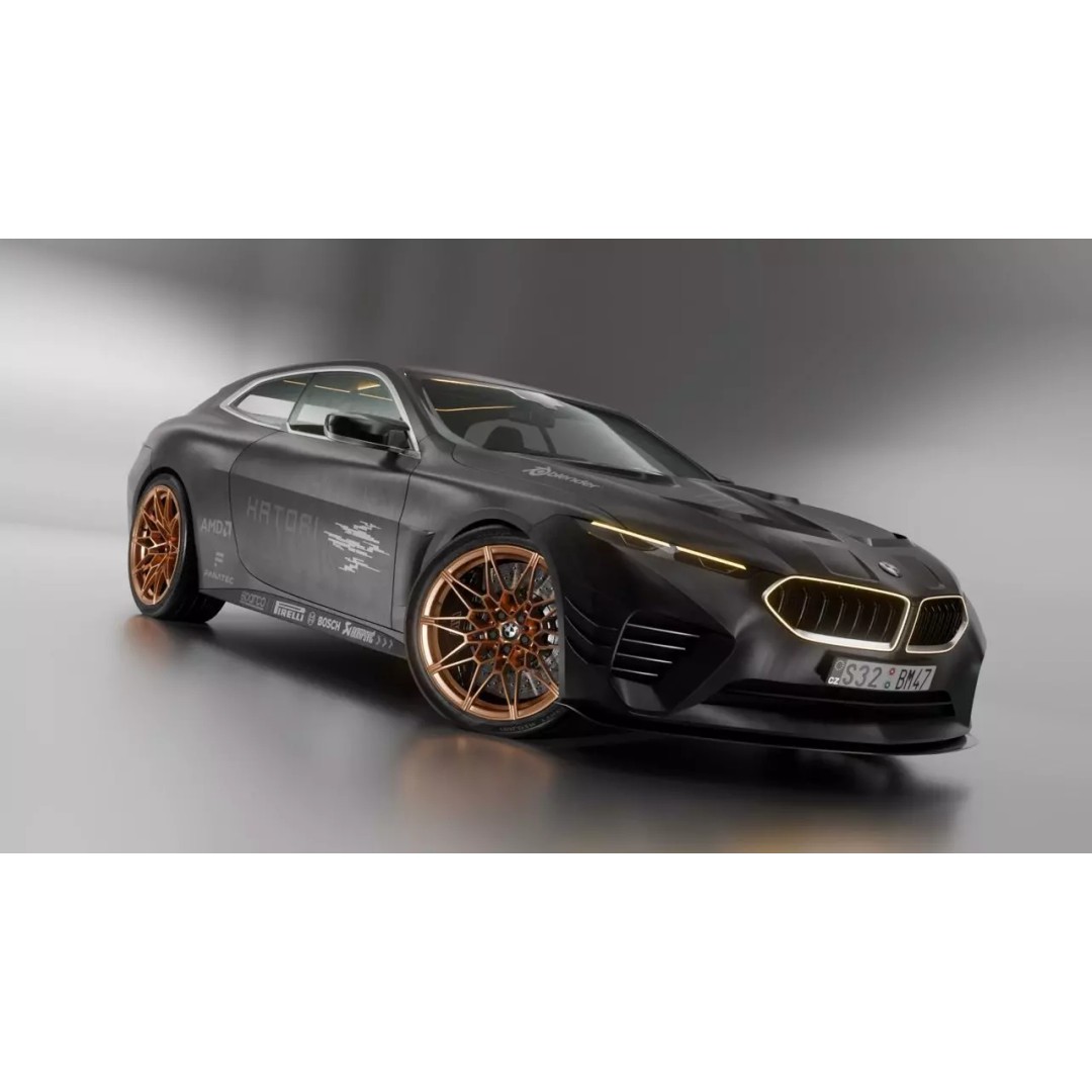 Sportcar Concept Coupe 2026 3D Model – High Detail Low-Poly Asset, Blender - View 2