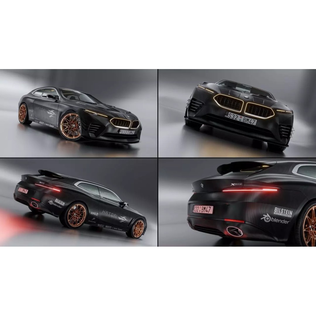 Sportcar Concept Coupe 2026 3D Model – High Detail Low-Poly Asset, Blender - View 3