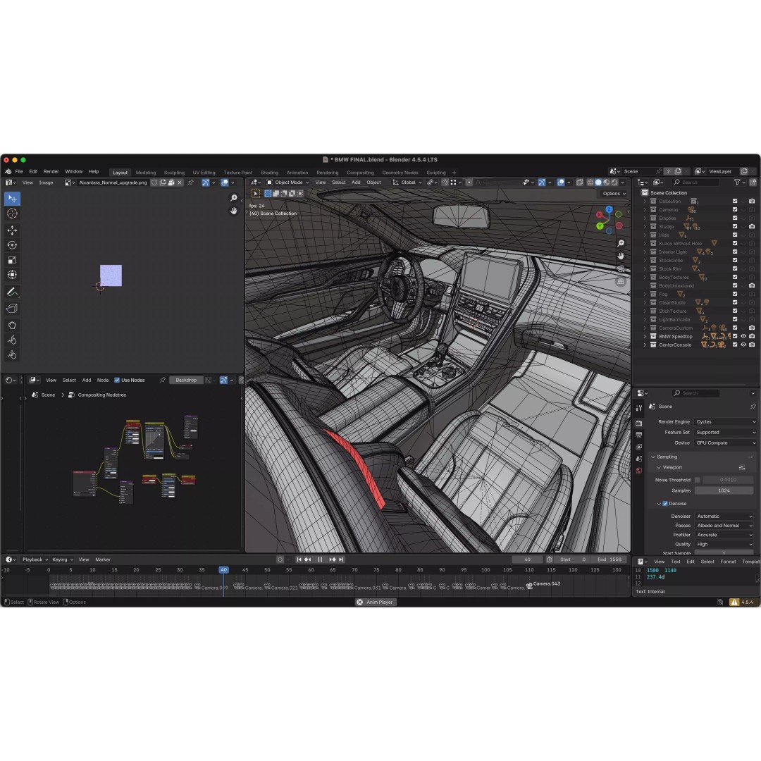 Sportcar Concept Coupe 2026 3D Model – High Detail Low-Poly Asset, Blender - View 64
