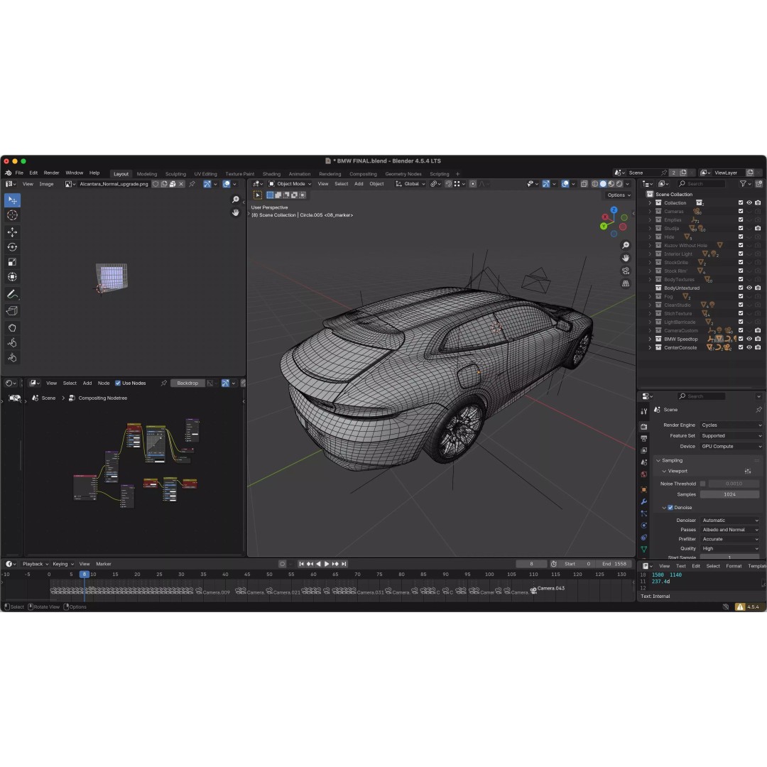 Sportcar Concept Coupe 2026 3D Model – High Detail Low-Poly Asset, Blender - View 66
