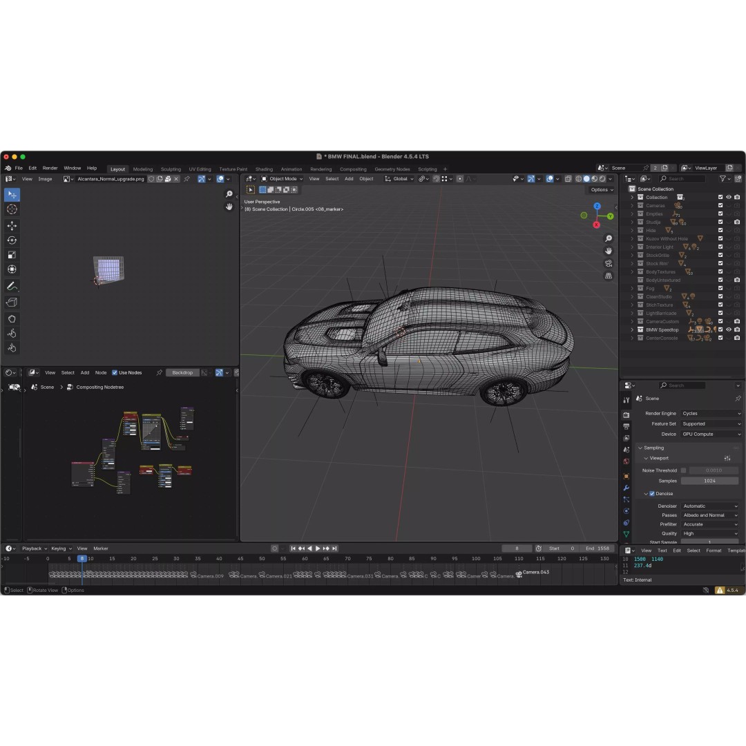 Sportcar Concept Coupe 2026 3D Model – High Detail Low-Poly Asset, Blender - View 67