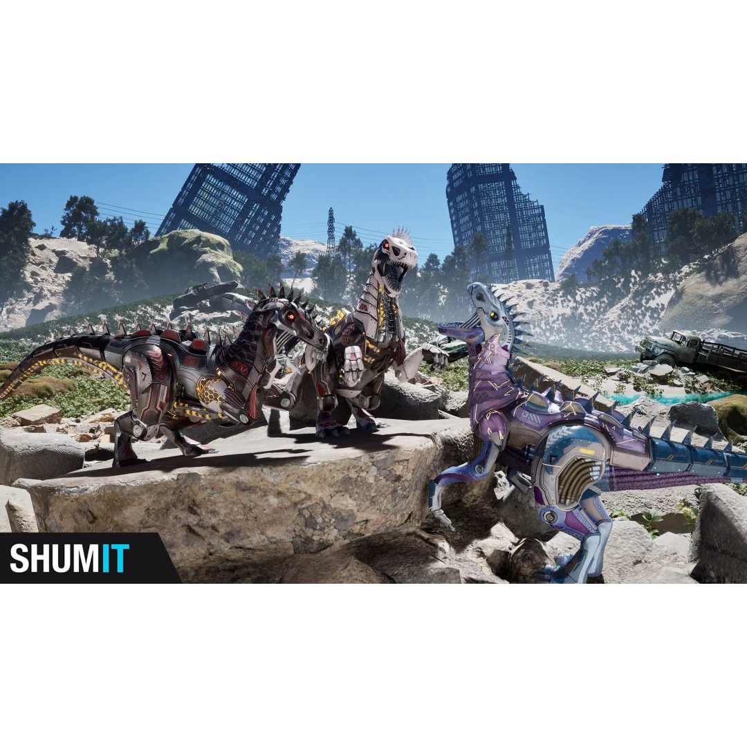 SciFi Dinosaur 3D Model – Low Poly Animated Character, FBX, PBR - View 2