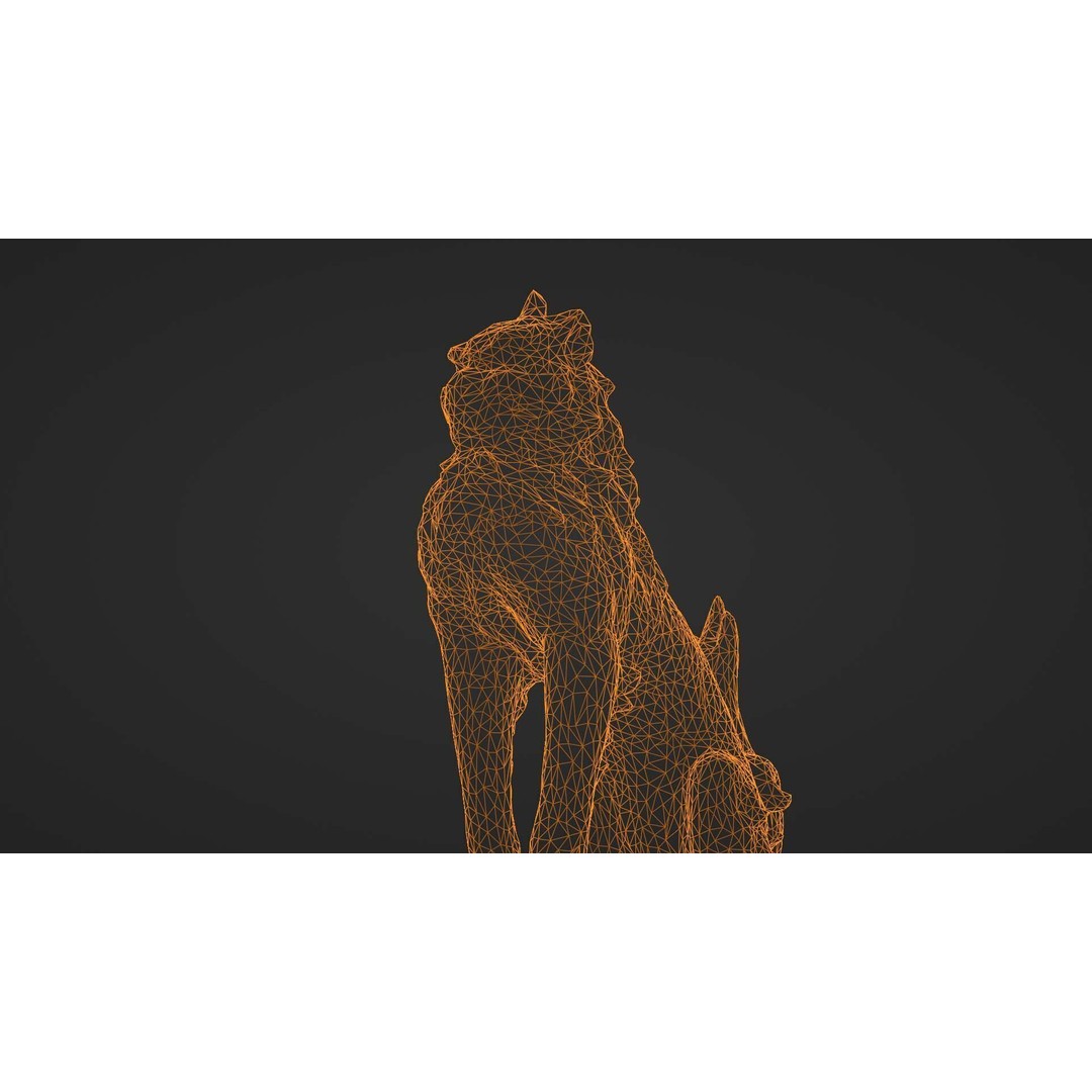 Japanese Animal Statue 3D Model – Photorealistic Stone Creature, FBX - View 41