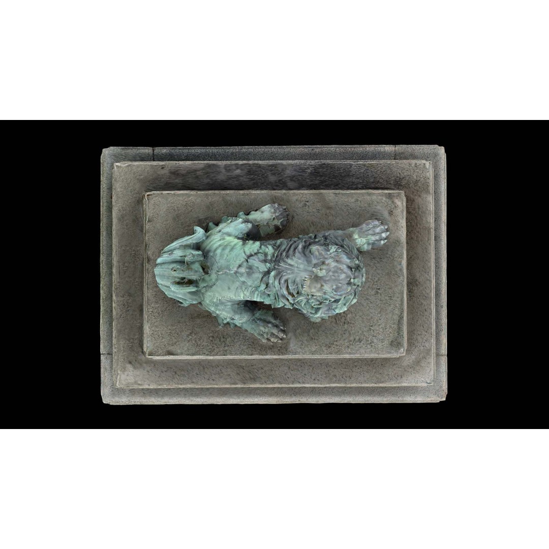 Japanese Animal Statue 3D Model – Photorealistic Stone Creature, FBX - View 8