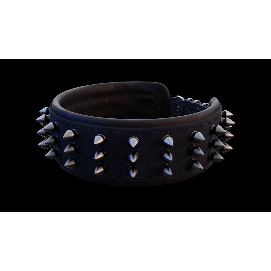 Spike Collar 3D Model – Low Poly PBR Asset for Pets, FBX & Blender - View 13