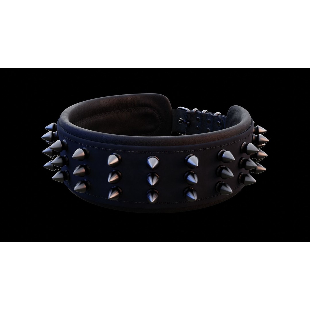 Spike Collar 3D Model – Low Poly PBR Asset for Pets, FBX & Blender - View 14
