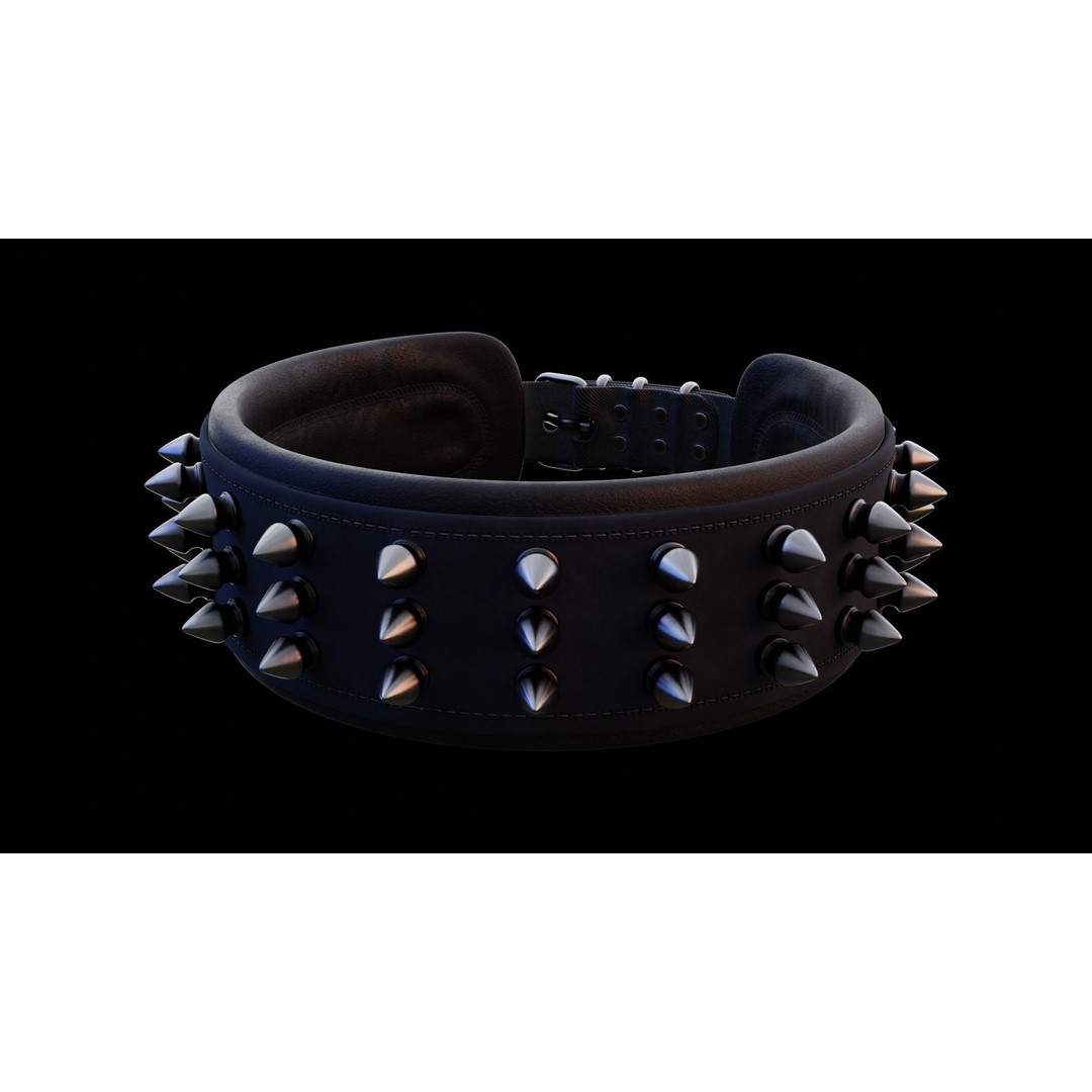Spike Collar 3D Model – Low Poly PBR Asset for Pets, FBX & Blender - View 15