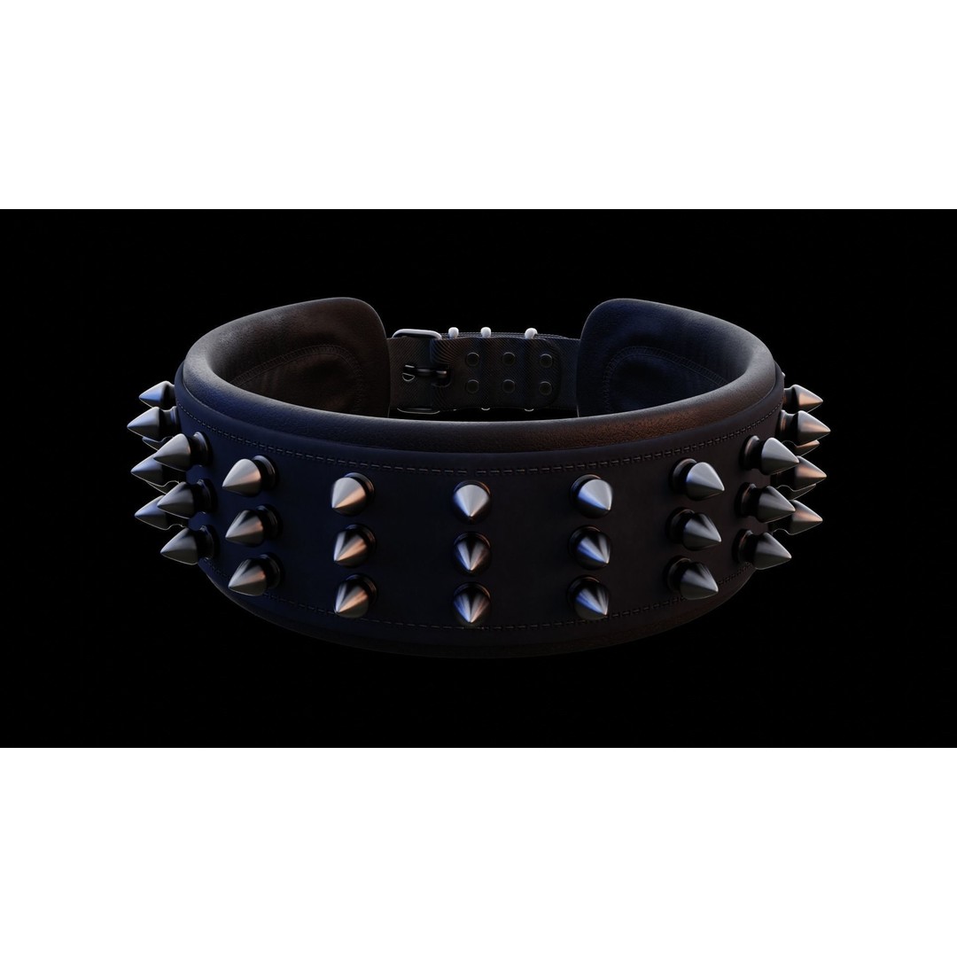 Spike Collar 3D Model – Low Poly PBR Asset for Pets, FBX & Blender - View 16