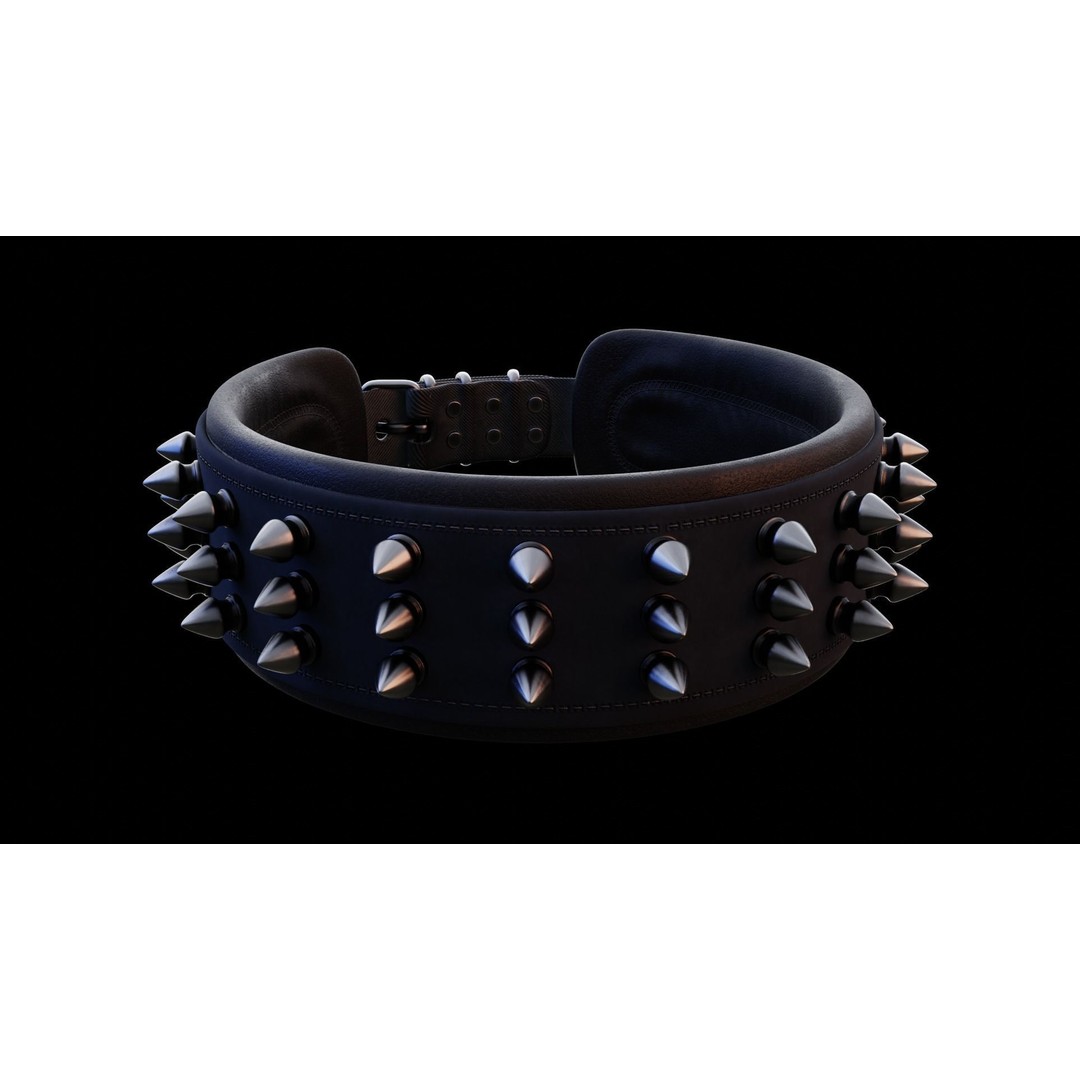 Spike Collar 3D Model – Low Poly PBR Asset for Pets, FBX & Blender - View 17
