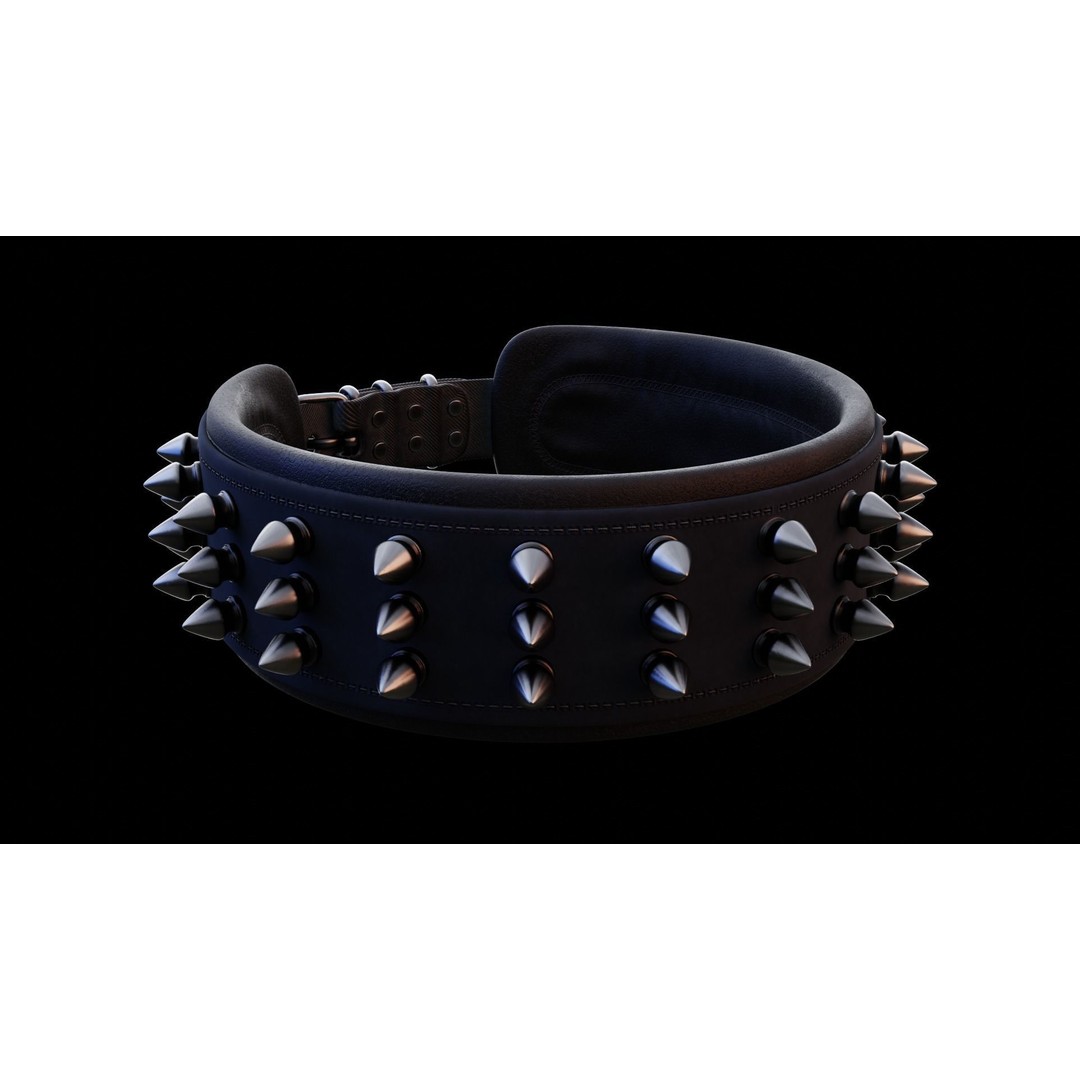 Spike Collar 3D Model – Low Poly PBR Asset for Pets, FBX & Blender - View 18