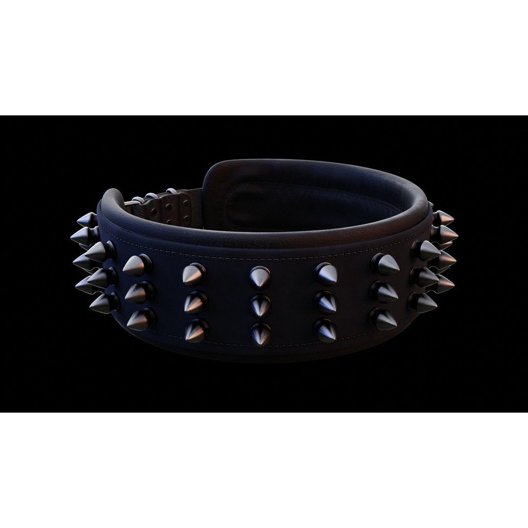 Spike Collar 3D Model – Low Poly PBR Asset for Pets, FBX & Blender - View 19
