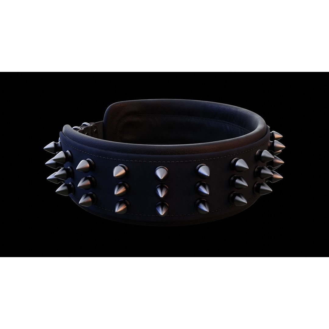 Spike Collar 3D Model – Low Poly PBR Asset for Pets, FBX & Blender - View 20