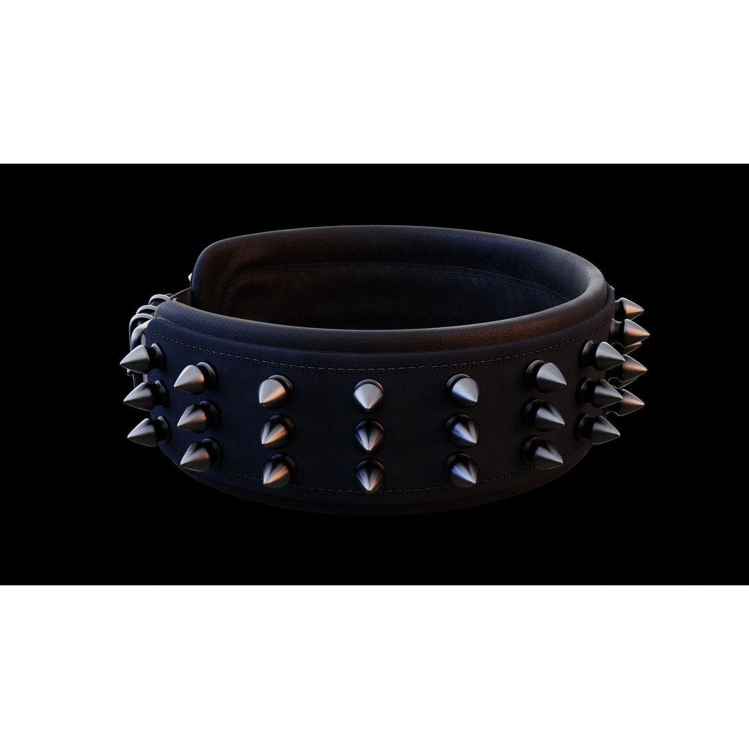 Spike Collar 3D Model – Low Poly PBR Asset for Pets, FBX & Blender - View 21