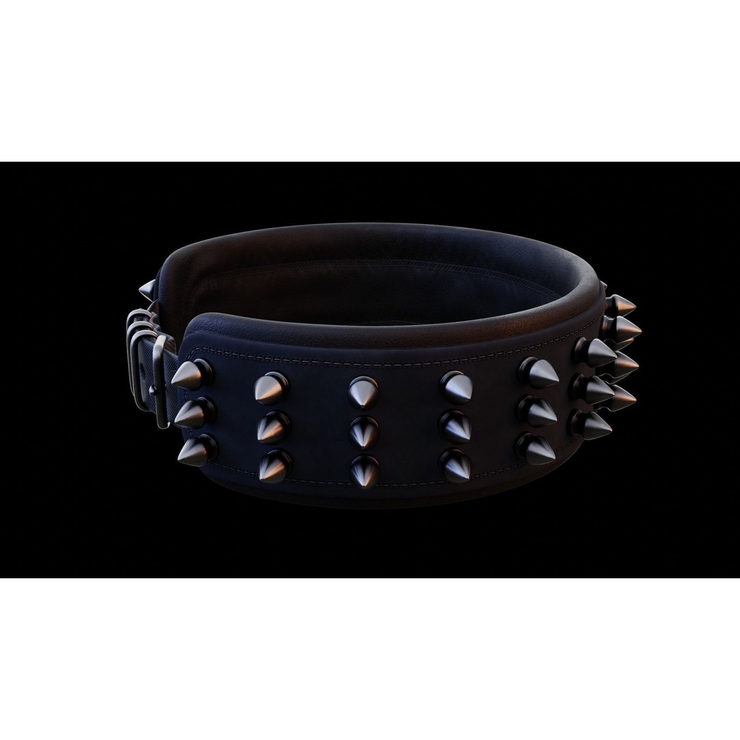 Spike Collar 3D Model – Low Poly PBR Asset for Pets, FBX & Blender - View 22