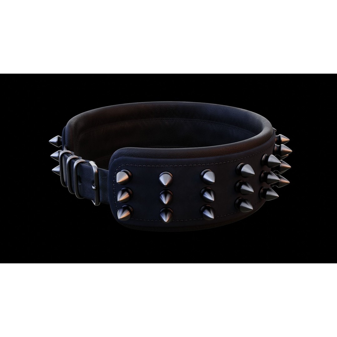 Spike Collar 3D Model – Low Poly PBR Asset for Pets, FBX & Blender - View 23