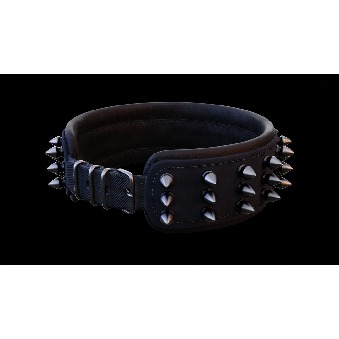 Spike Collar 3D Model – Low Poly PBR Asset for Pets, FBX & Blender - View 24