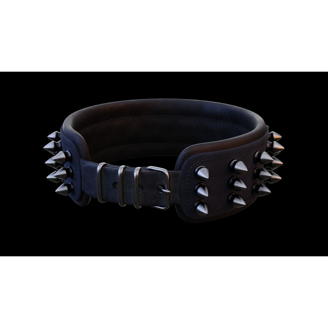 Spike Collar 3D Model – Low Poly PBR Asset for Pets, FBX & Blender - View 25