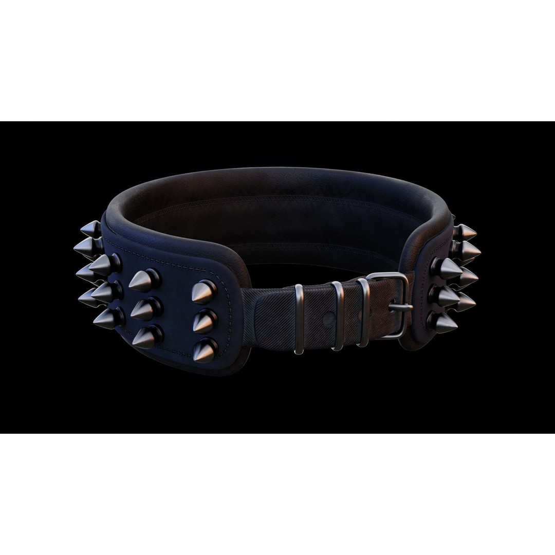 Spike Collar 3D Model – Low Poly PBR Asset for Pets, FBX & Blender - View 27