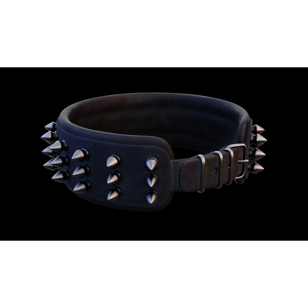 Spike Collar 3D Model – Low Poly PBR Asset for Pets, FBX & Blender - View 28