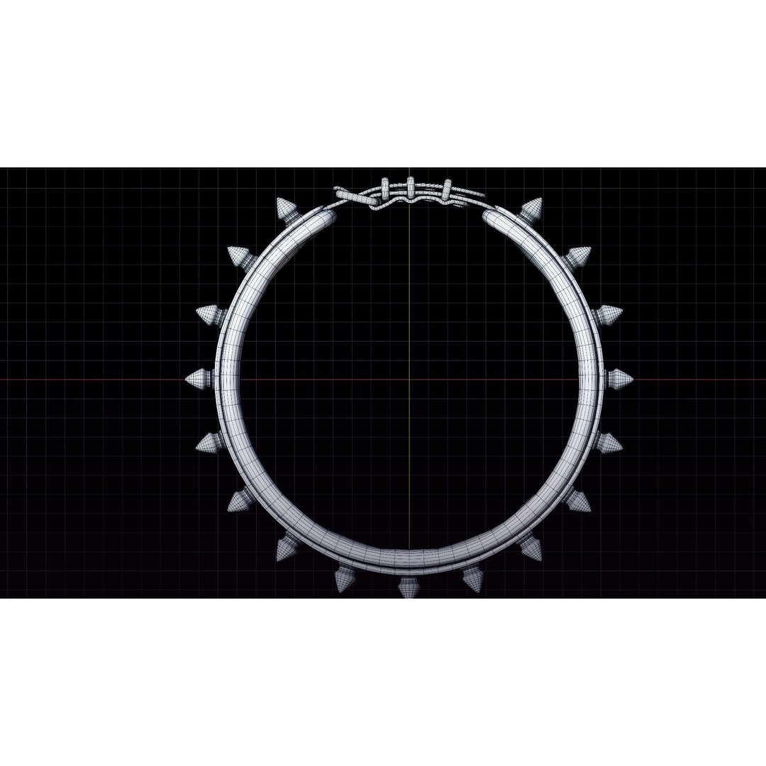 Spike Collar 3D Model – Low Poly PBR Asset for Pets, FBX & Blender - View 6