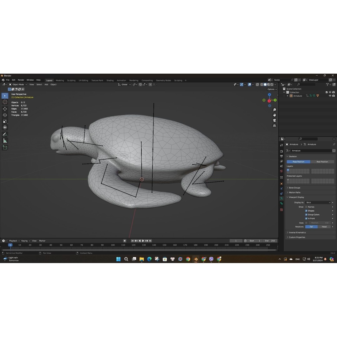 Turtle 3D Model – Animated Rigged Character with PBR Textures, FBX - View 19