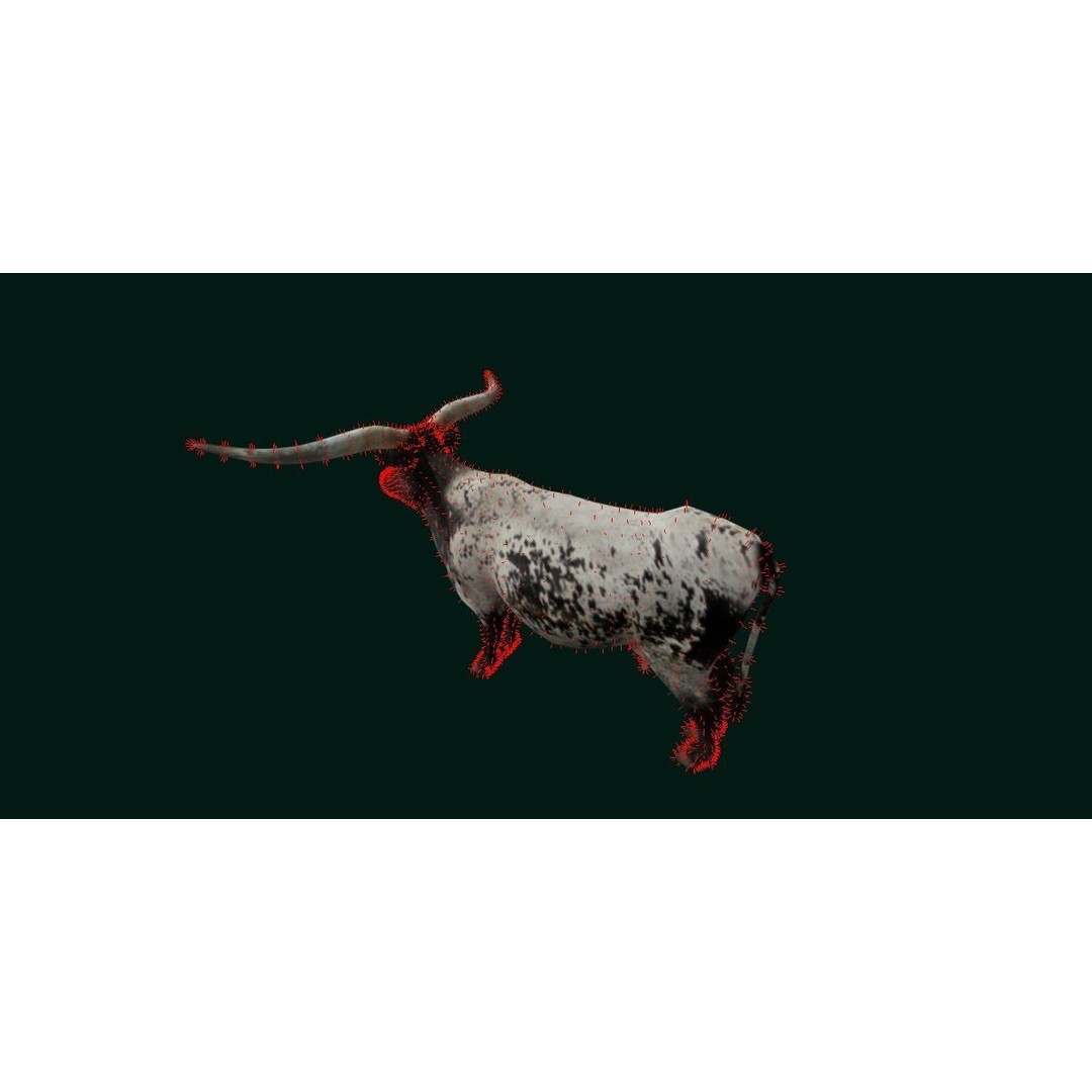 Texas Longhorn Cattle 3D Model – Low Poly Game Asset, FBX, PBR - View 14
