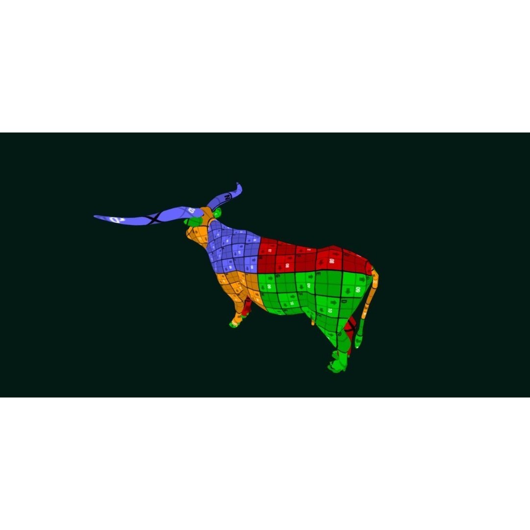 Texas Longhorn Cattle 3D Model – Low Poly Game Asset, FBX, PBR - View 15