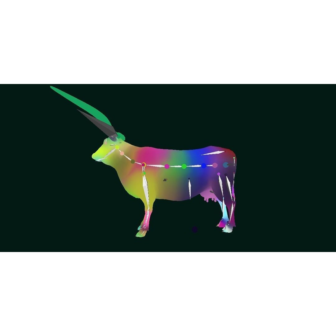 Texas Longhorn Cattle 3D Model – Low Poly Game Asset, FBX, PBR - View 20