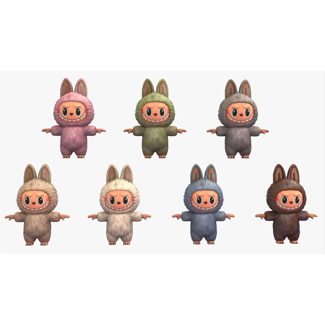 Labubu 3D Model – Nordic Forest Spirit, Game Ready, FBX - View 13