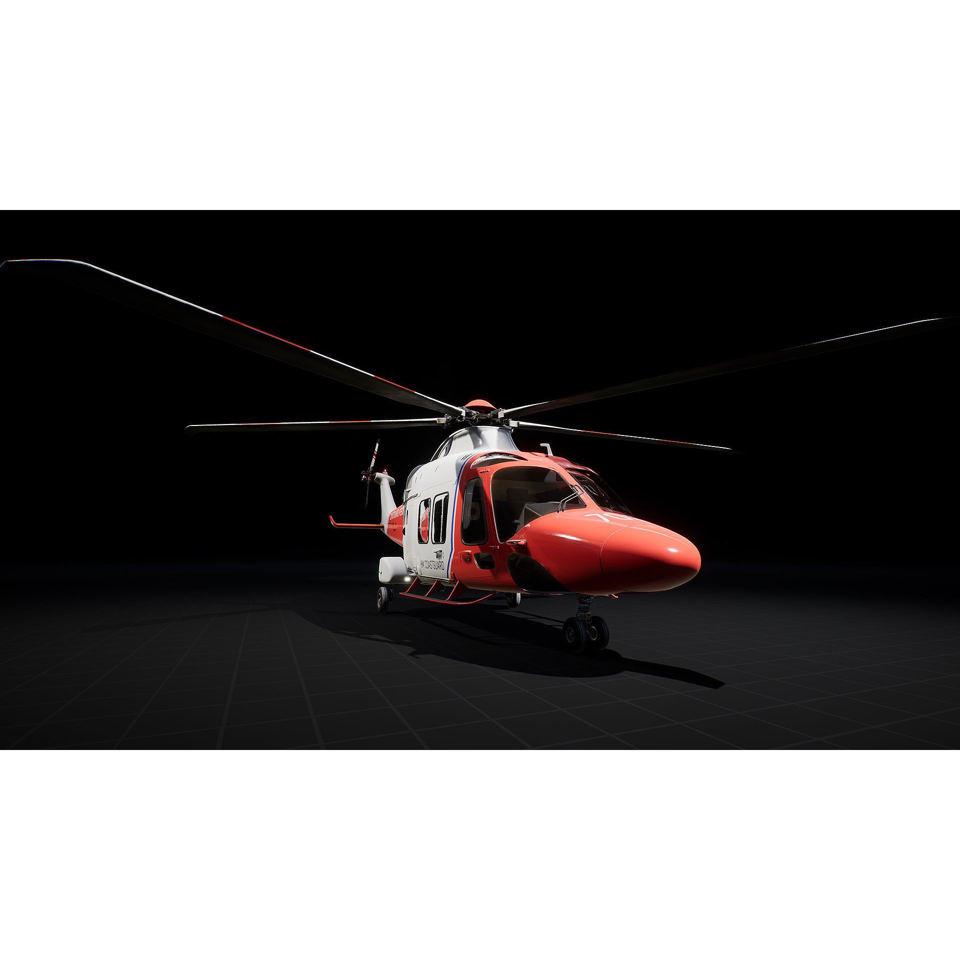 Helicopter AW169 - Low-Poly Game-Ready 3D Model