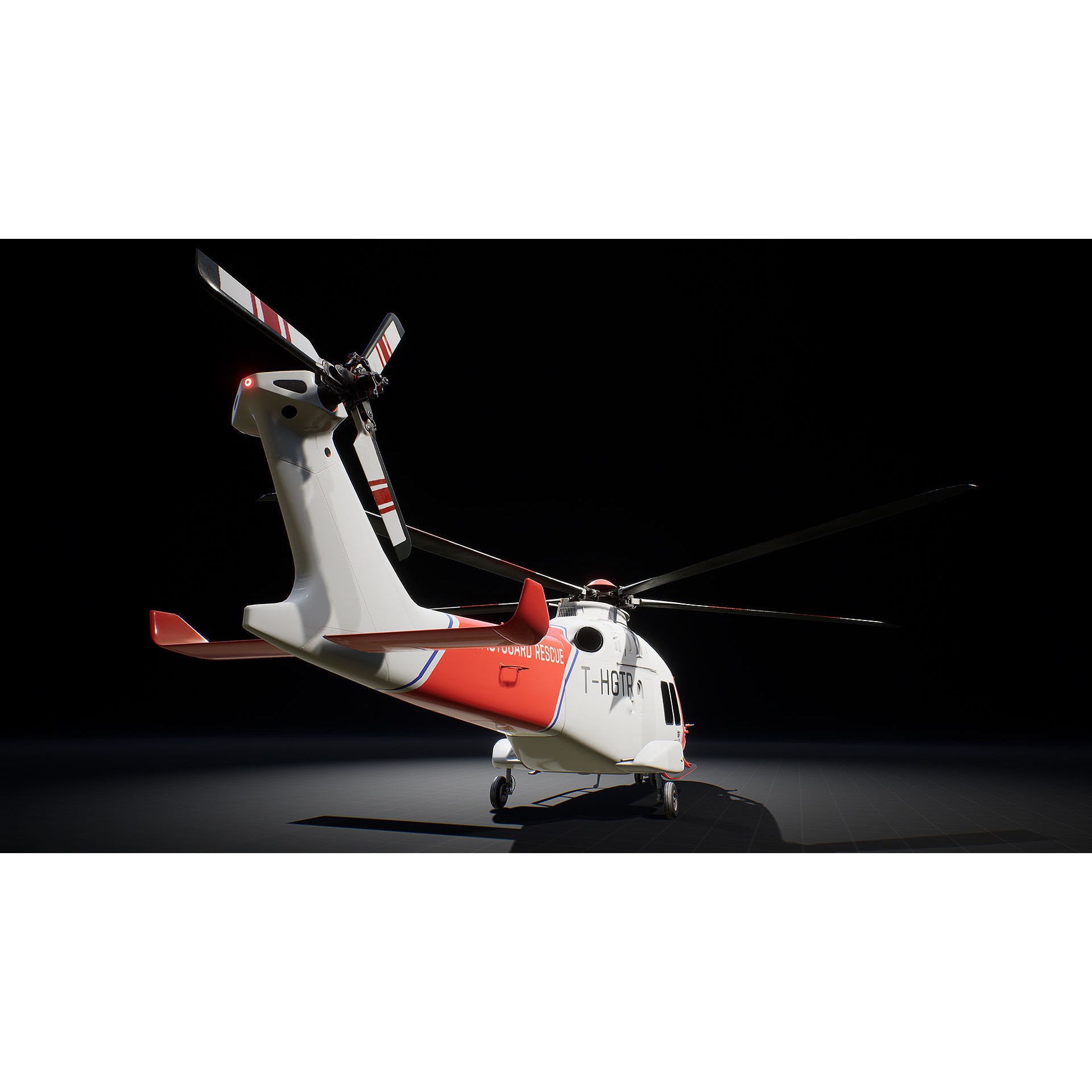 Helicopter AW169 - Low-Poly Game-Ready 3D Model - View 20