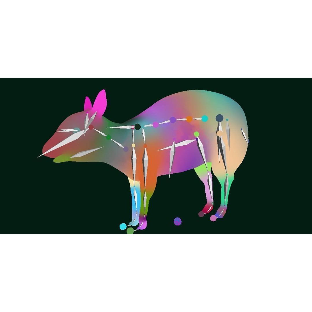 Young Chinese Muntjac Deer 3D Model – Game Ready PBR Asset, FBX - View 11