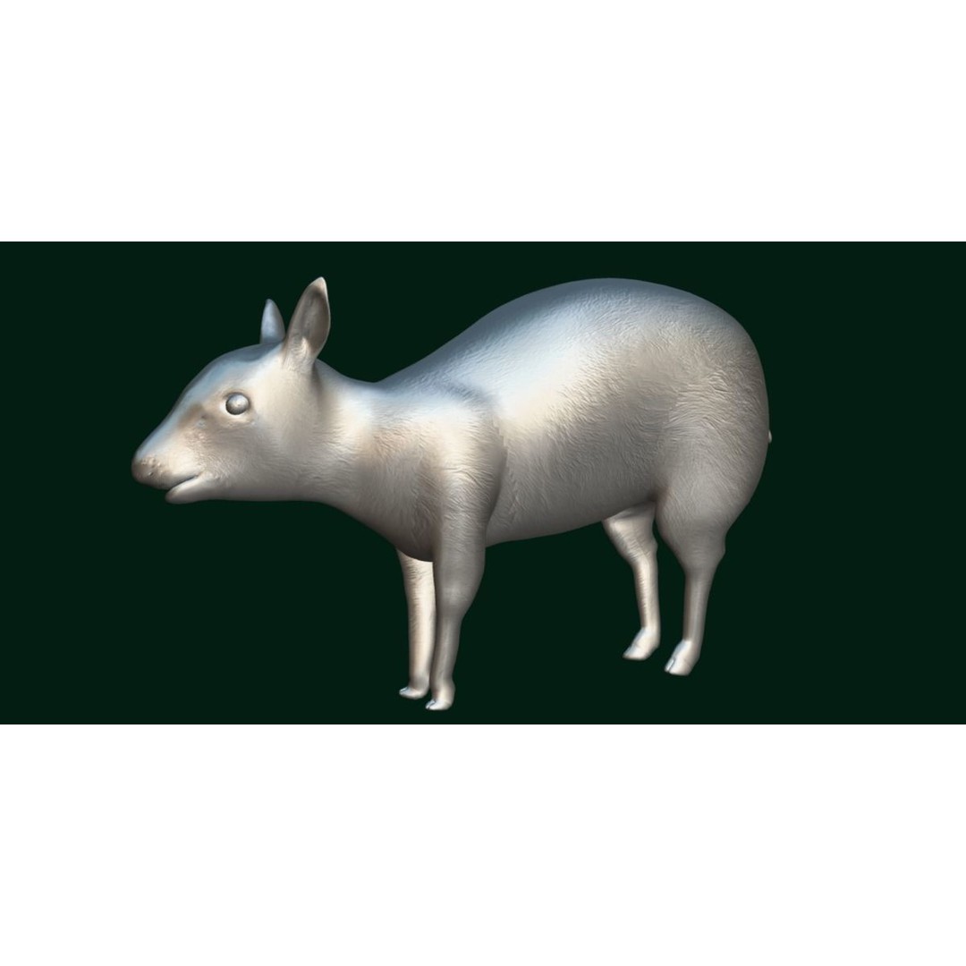 Young Chinese Muntjac Deer 3D Model – Game Ready PBR Asset, FBX - View 17