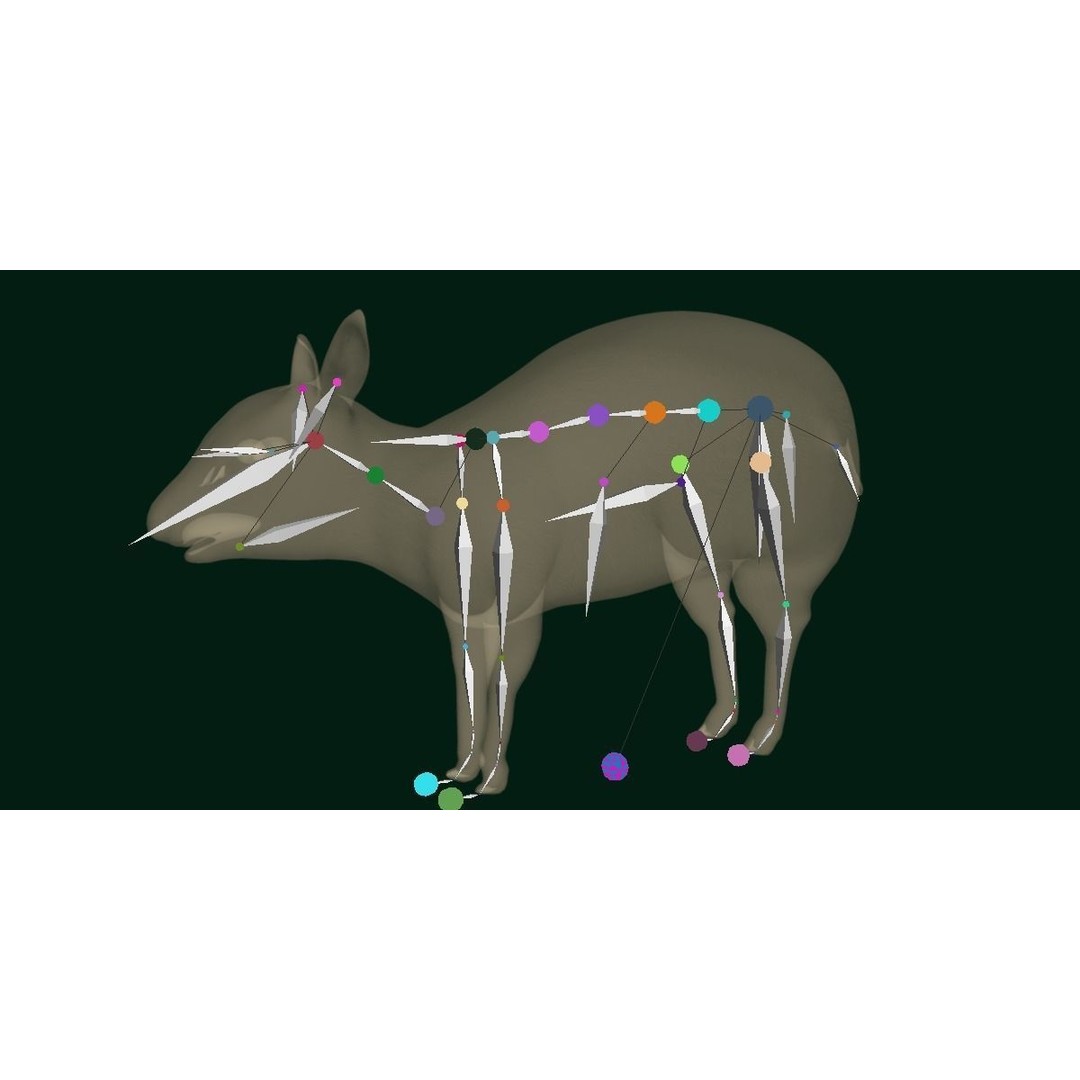 Young Chinese Muntjac Deer 3D Model – Game Ready PBR Asset, FBX - View 7