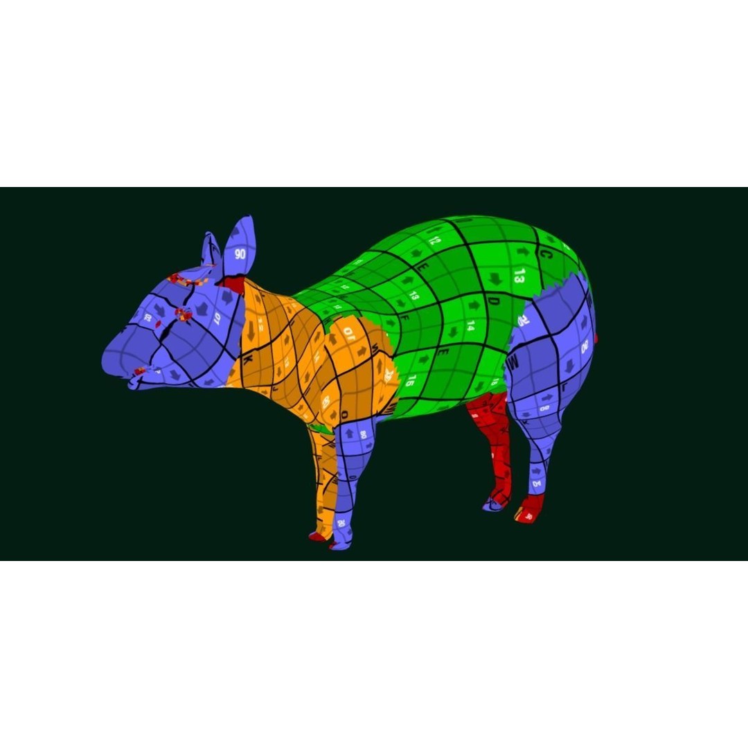 Young Chinese Muntjac Deer 3D Model – Game Ready PBR Asset, FBX - View 9