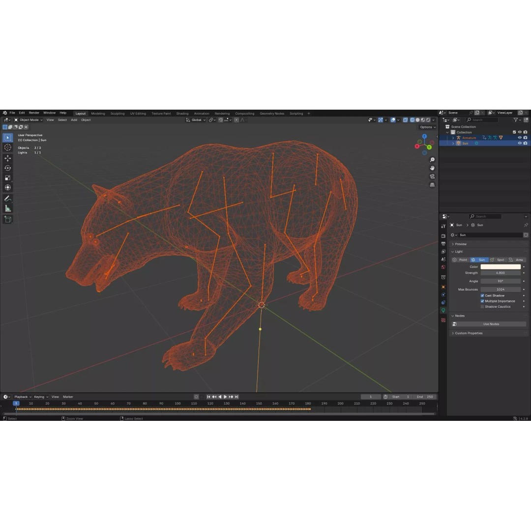 White Bear 3D Model – Rigged Animated PBR Asset for Games - View 21