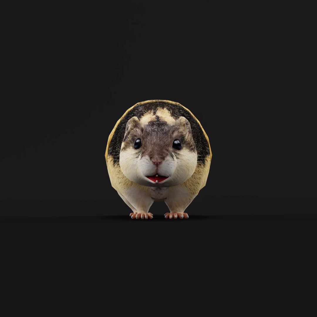 Lemming 3D Model – Low Poly Game Ready Rodent with Animations - View 10