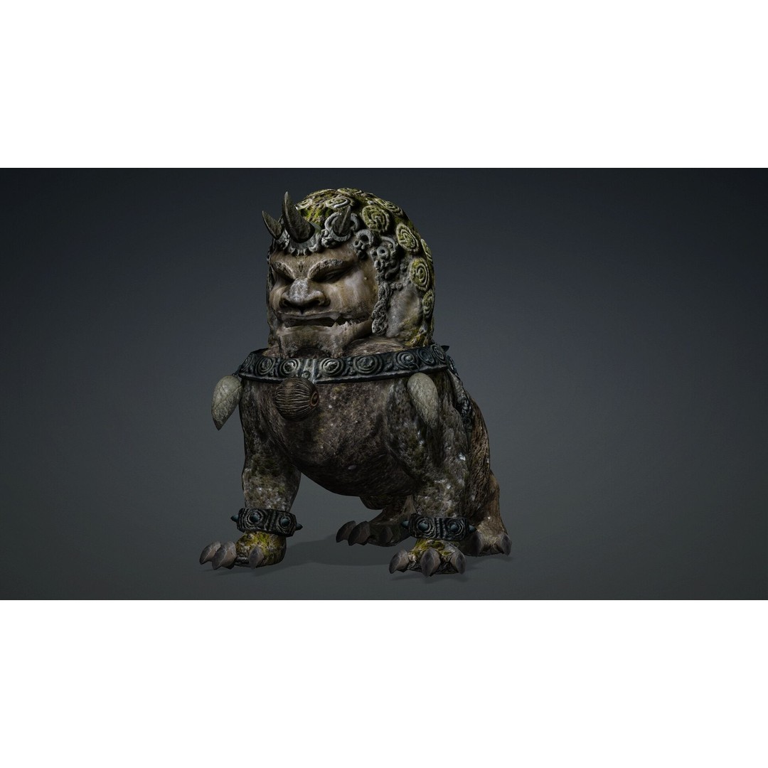 Lion Chinese 3D Model – Rigged Animated Asset with PBR Textures - View 11