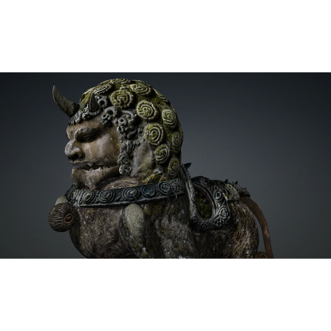 Lion Chinese 3D Model – Rigged Animated Asset with PBR Textures - View 14