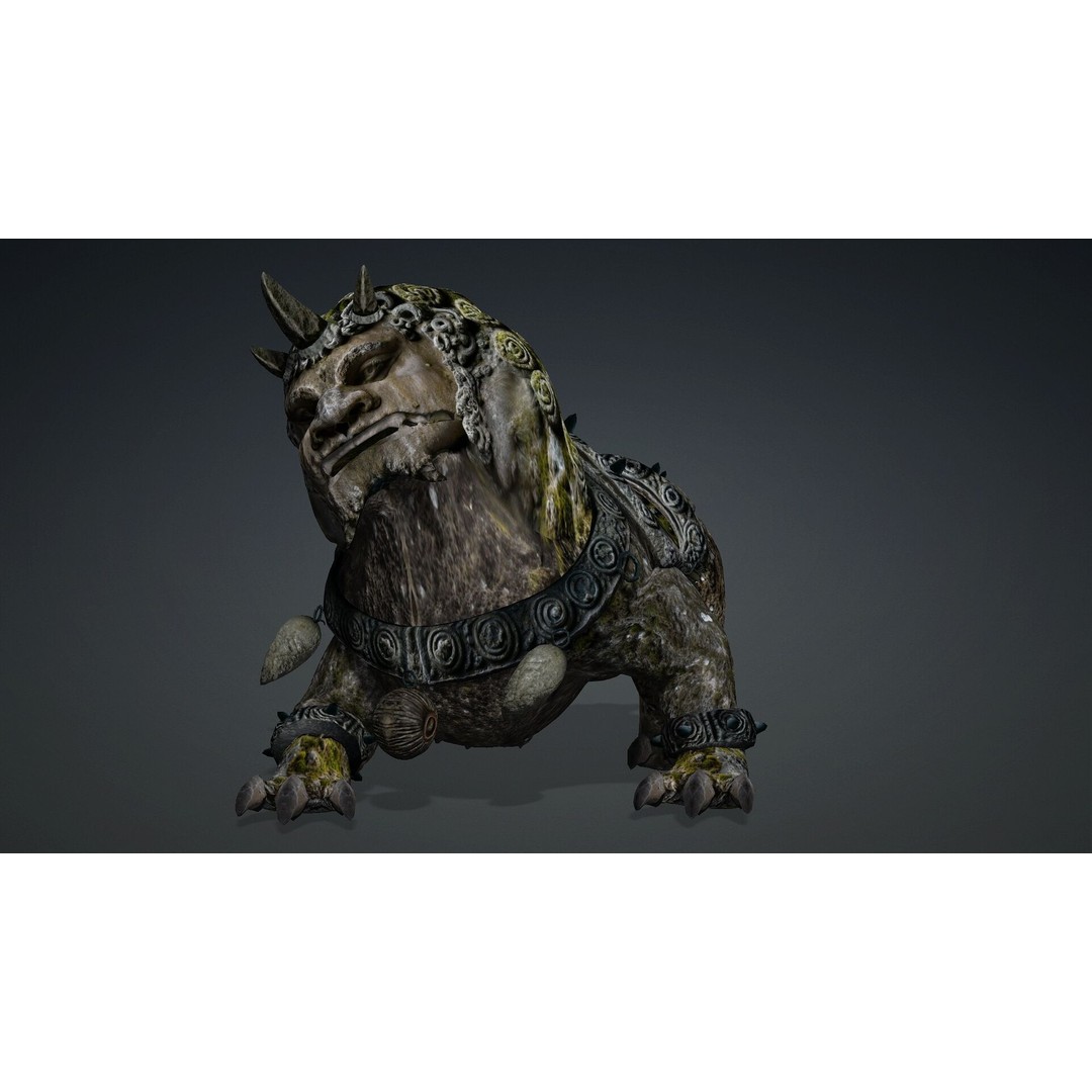 Lion Chinese 3D Model – Rigged Animated Asset with PBR Textures - View 16